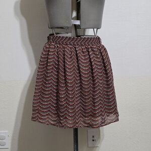 Mossimo Supply Co. Red and White Skater Skirt